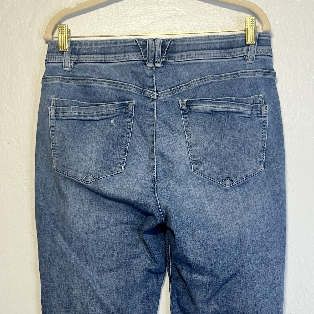 Democracy Jeans Womens 10 Blue "Ab"technology  Skinny Stretch‎ Distressed - Picture 6 of 13
